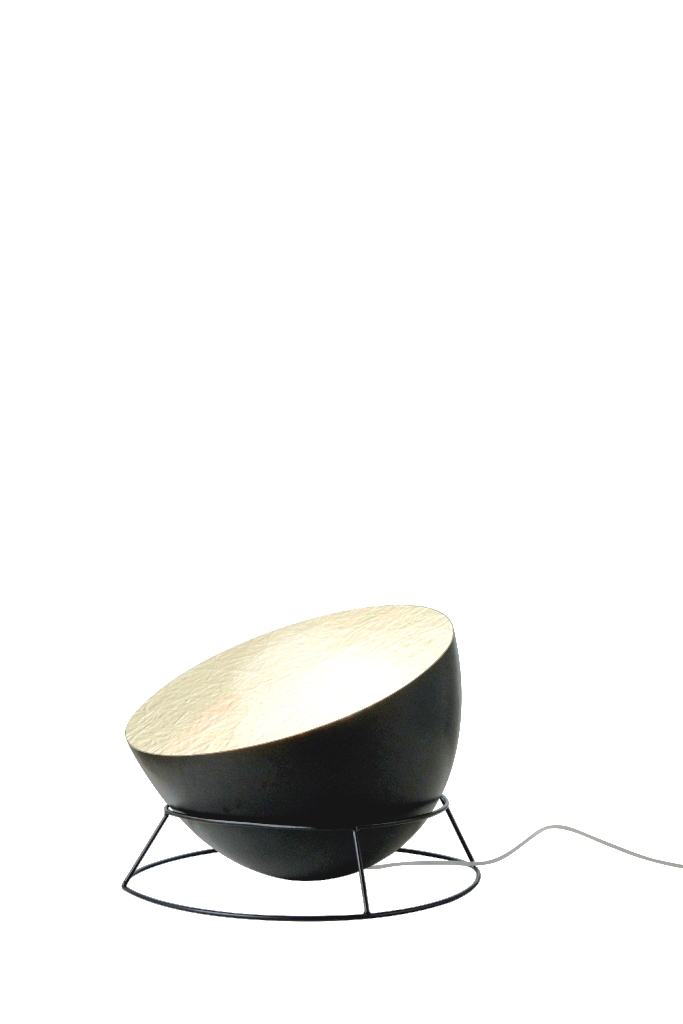 Lampada Da Pavimento H2O F In-Es Artdesign Collezione Luna Colore Nero Bianco Dimensione 27,5 Cm Diam. 46 Cm